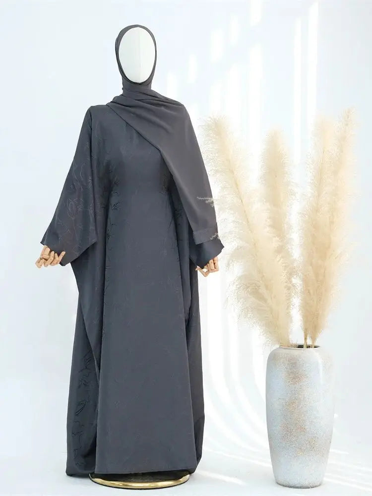 Satin Abaya Damen Dubai Arabic Muslim Kaftan African Dresses