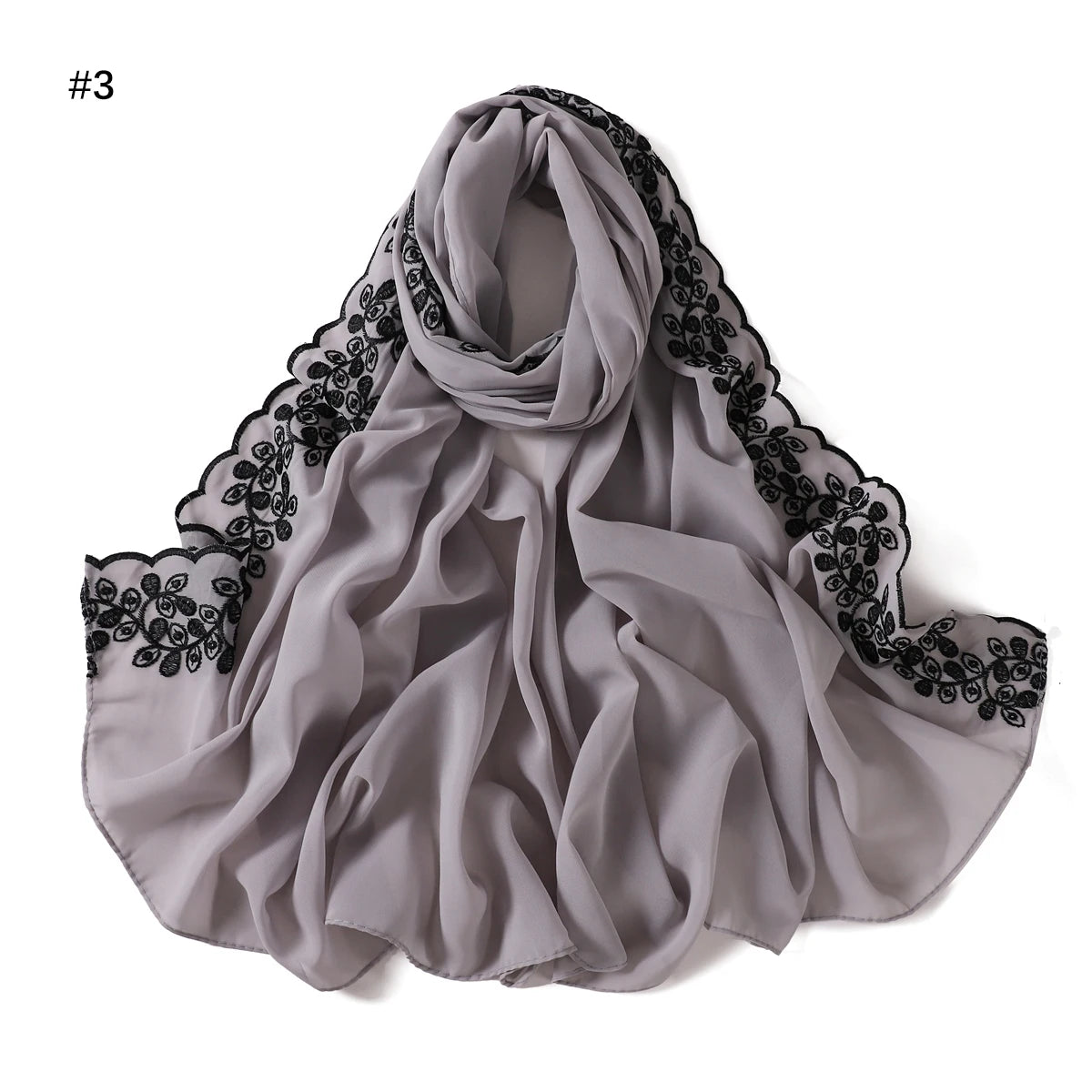 Embroidery Chiffon Scarf Hijab