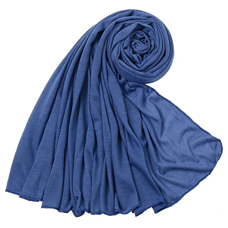 Soft Hijabs Scarf Shawl Plain Cotton Jersey Scarves