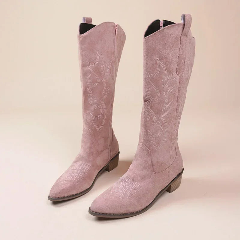 Embroidered Western Cowgirl Boots