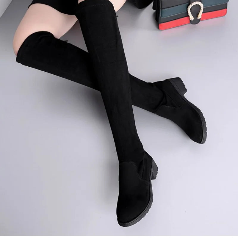 Black Over The Knee Boots