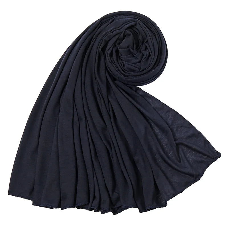 Soft Hijabs Scarf Shawl Plain Cotton Jersey Scarves