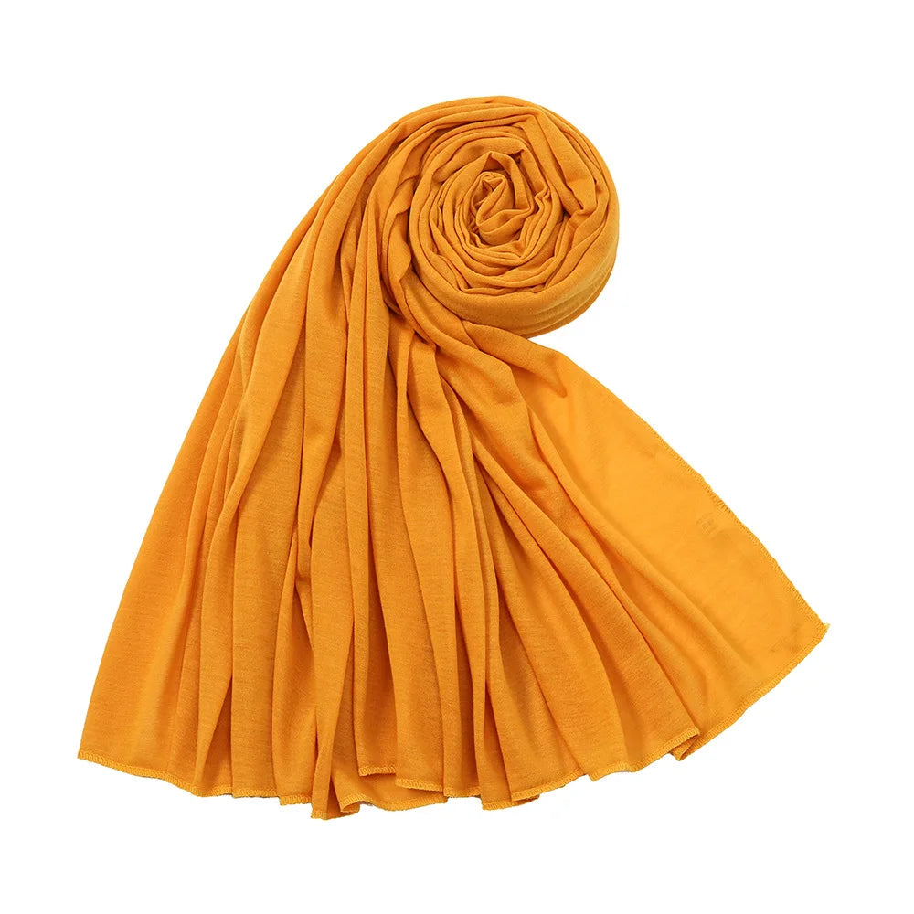 Soft Hijabs Scarf Shawl Plain Cotton Jersey Scarves