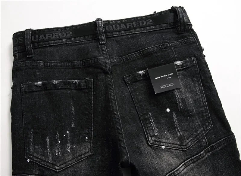 Men Long Denim Pencil Pants