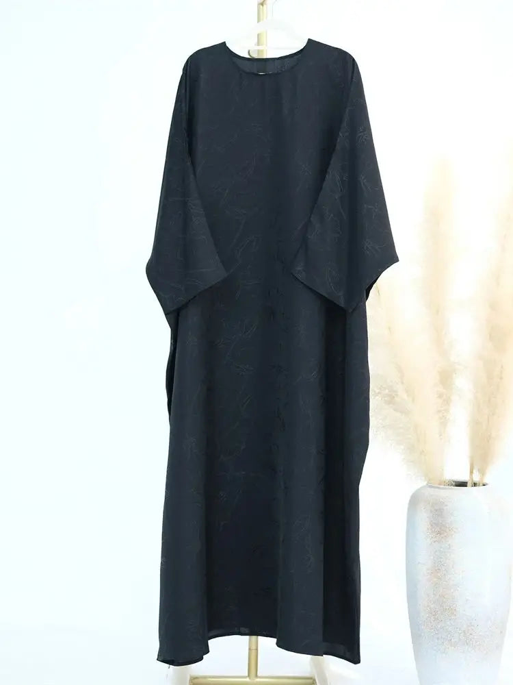 Satin Abaya Damen Dubai Arabic Muslim Kaftan African Dresses