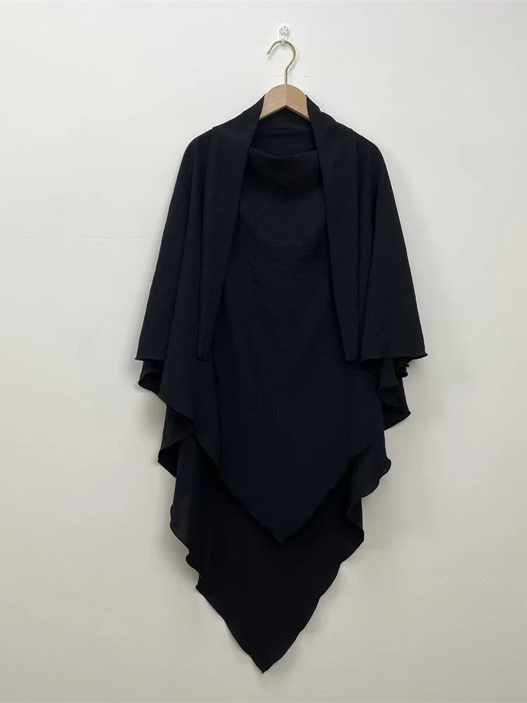 2 Layers Jazz Crepe Long Khimar Women Hijab