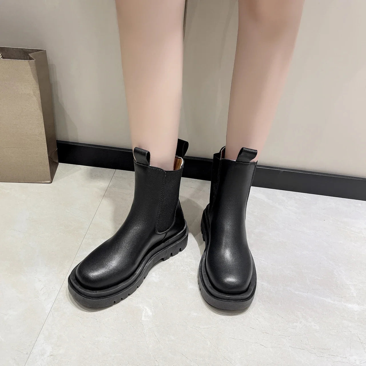 Thick Sole Chelsea Boots