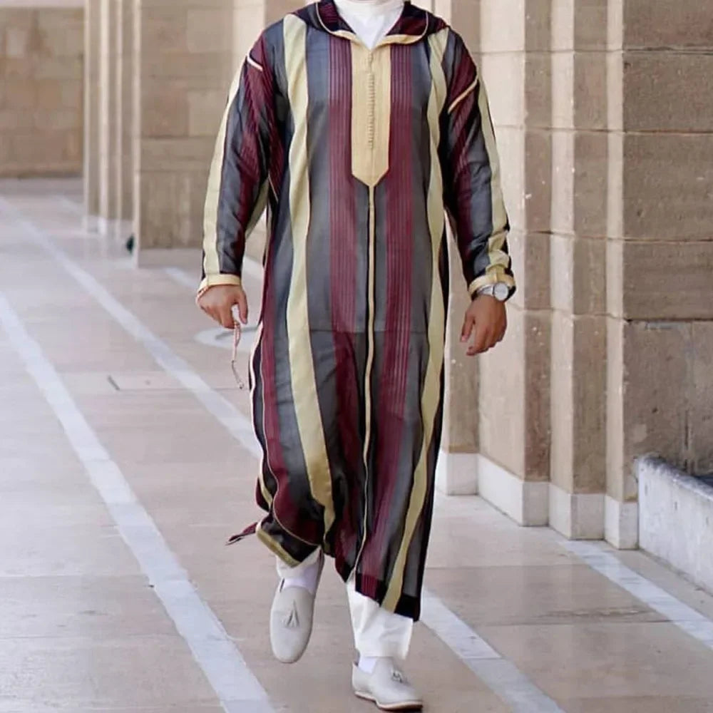 Durable Kaftan Arab Muslim Robe Men Jubba Thobe
