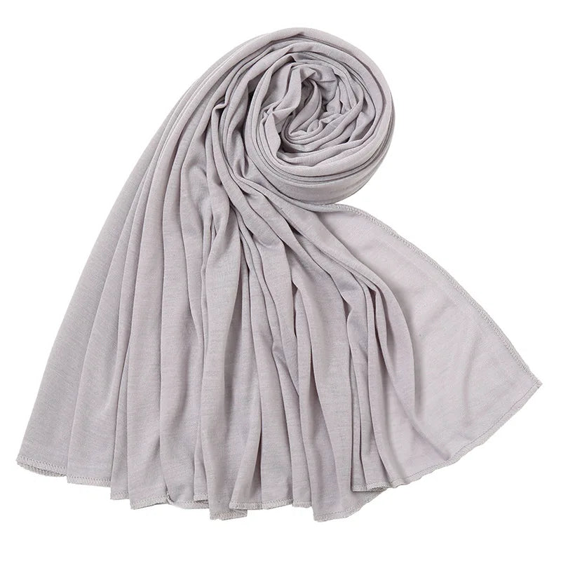 Soft Hijabs Scarf Shawl Plain Cotton Jersey Scarves