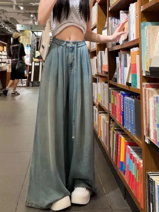Drape Wide Leg Jeans