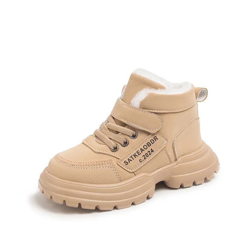 Boys Girls Sports Boots with Fur