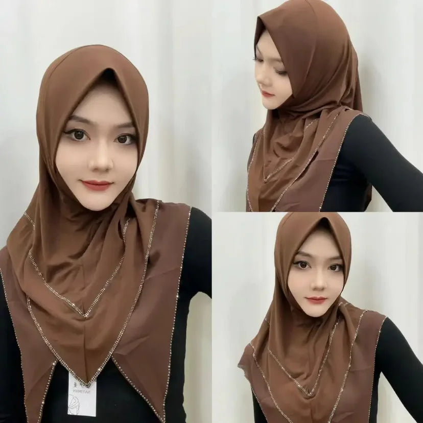 Arabian Women Hijabi Muslim Wear Cover Instant Hijab