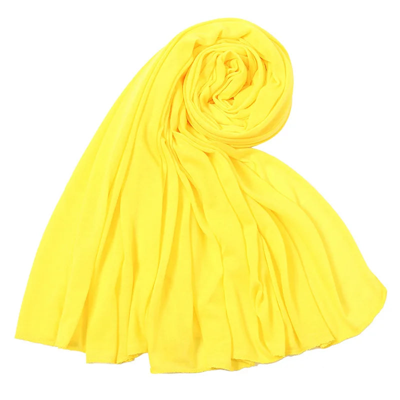 Soft Hijabs Scarf Shawl Plain Cotton Jersey Scarves