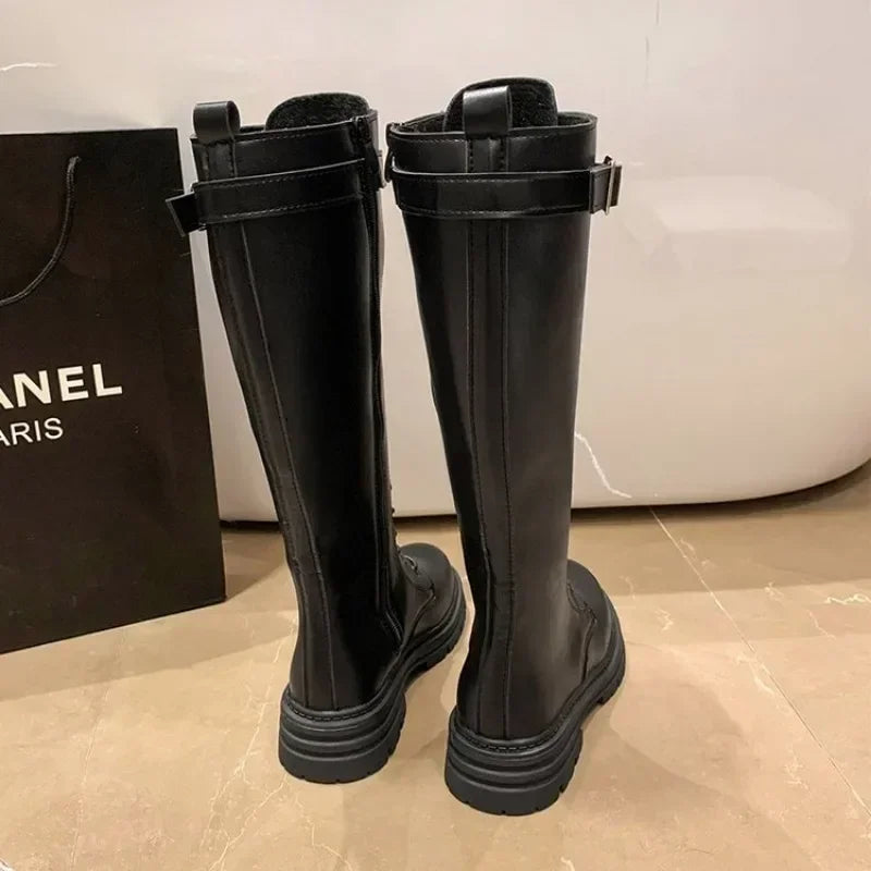 Women Combat Boots High Platform