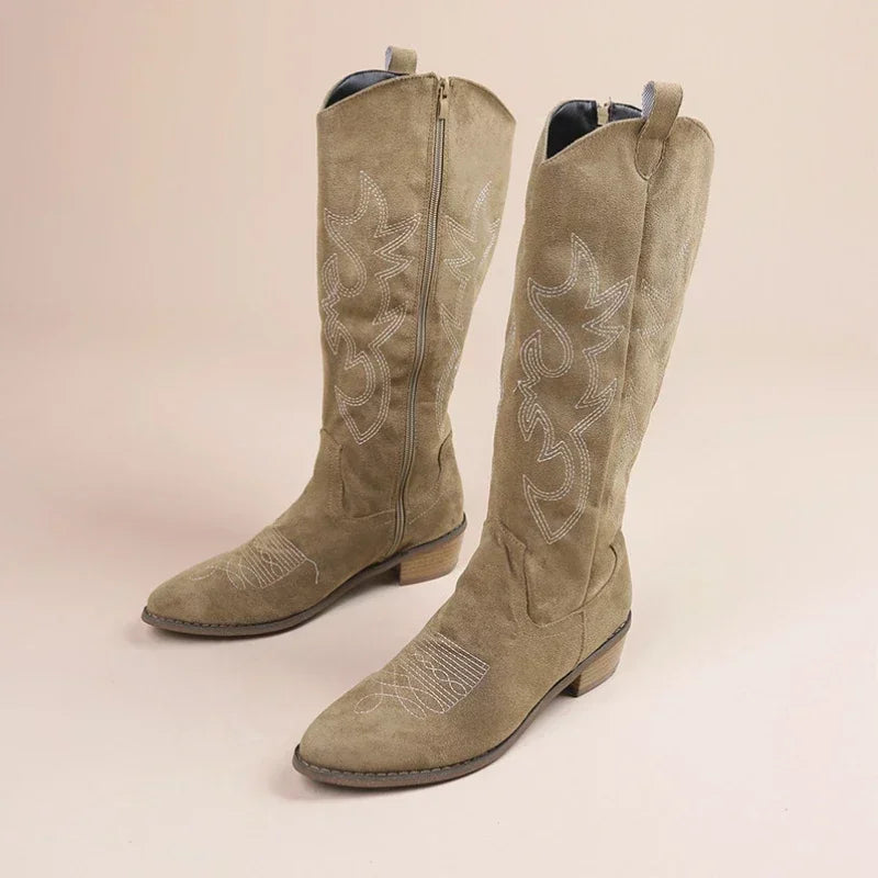 Embroidered Western Cowgirl Boots