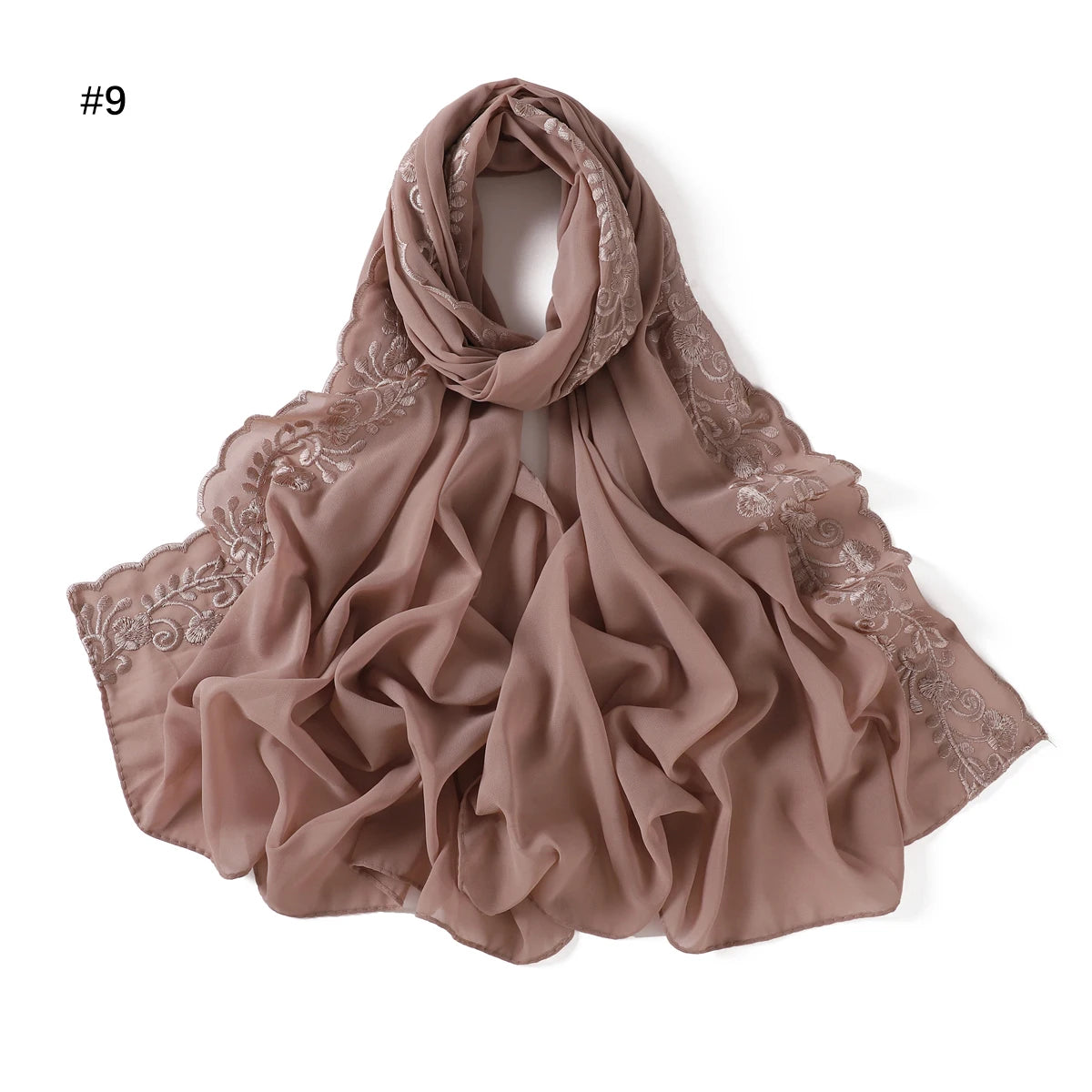 Embroidery Chiffon Scarf Hijab