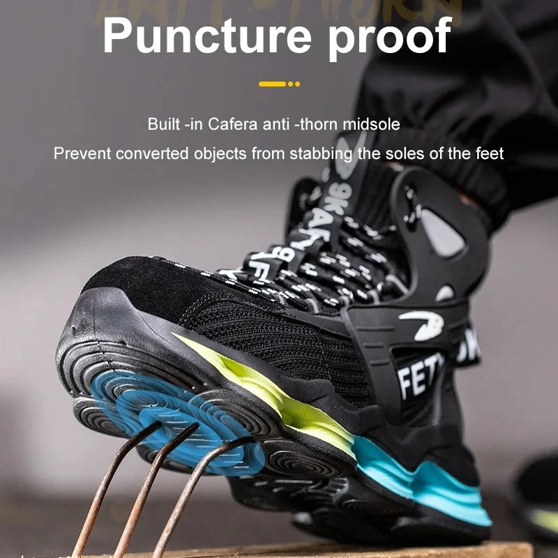 New Men Safety Shoes Work Sneakers