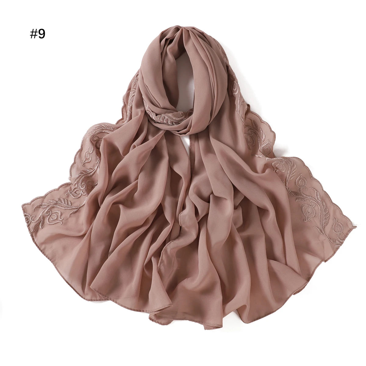Embroidery Chiffon Scarf Hijab