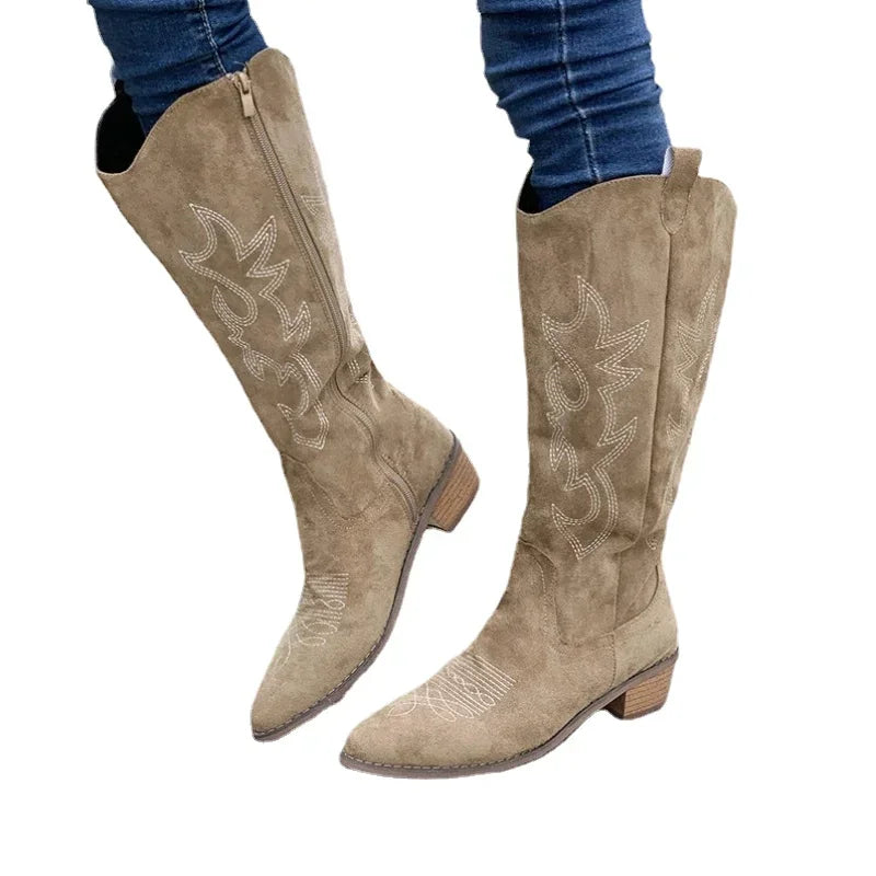 Embroidered Western Cowgirl Boots