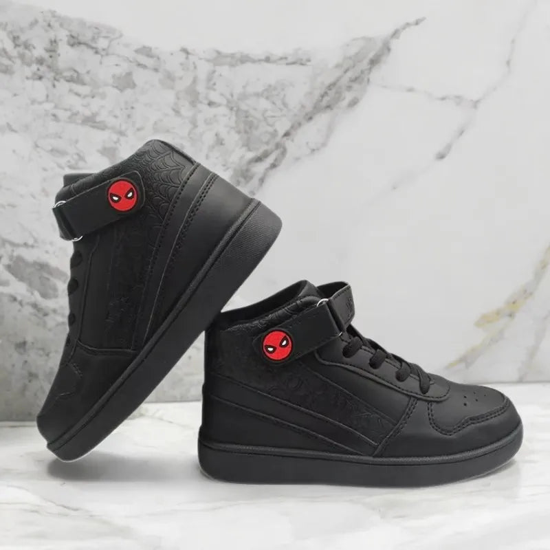Kids' PU Leather high top sneakers