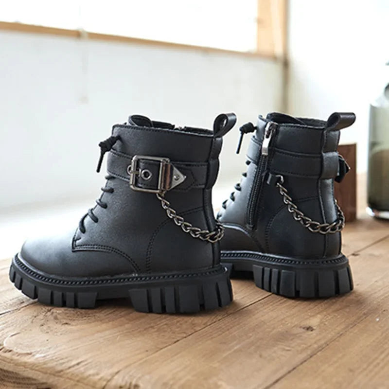 Girls Soft Sole Casual Ankle Boots