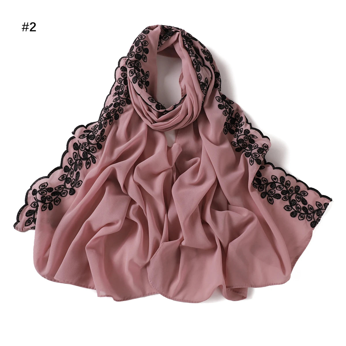 Embroidery Chiffon Scarf Hijab