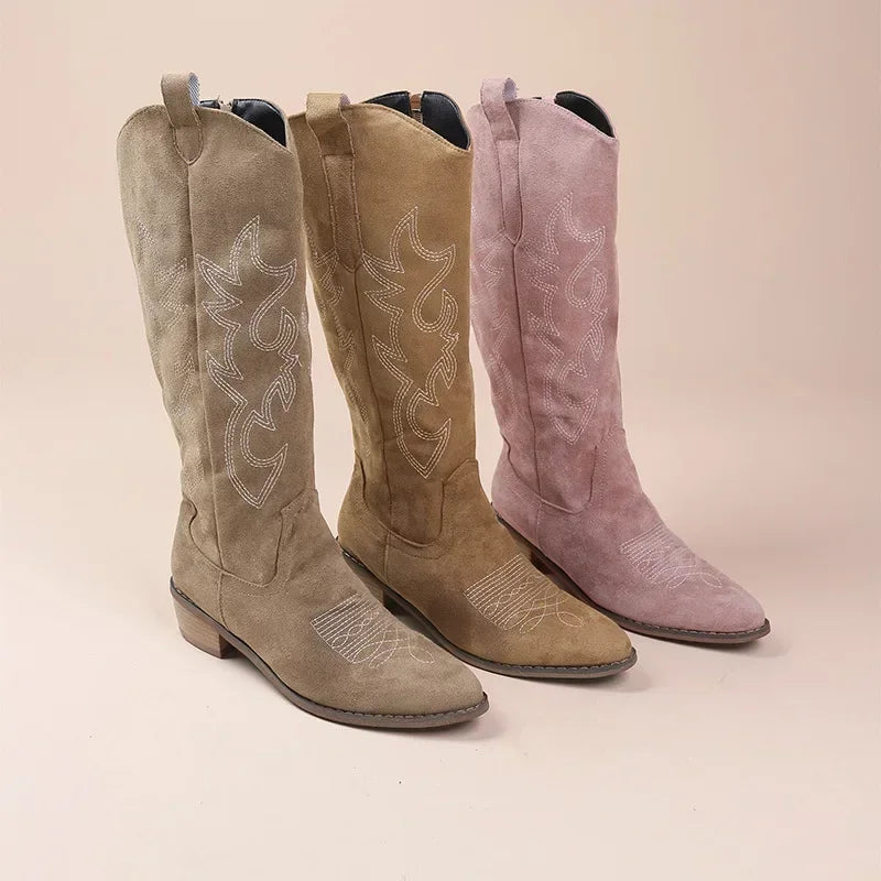 Embroidered Western Cowgirl Boots
