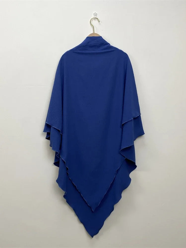 2 Layers Jazz Crepe Long Khimar Women Hijab