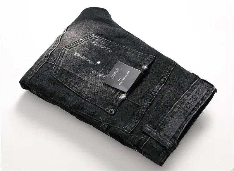 Men Long Denim Pencil Pants