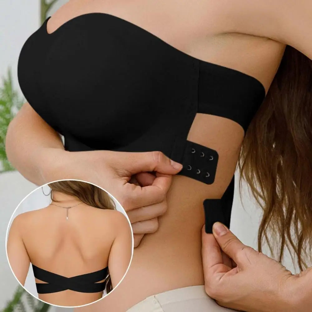 Strapless Bra with Side Breast Buttons