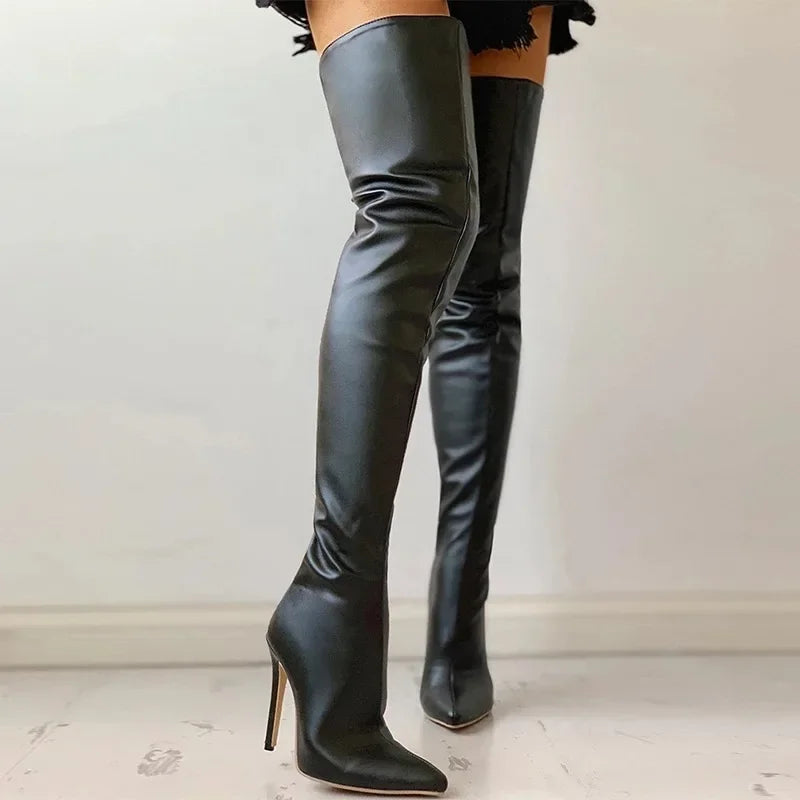Black High Heels Boots