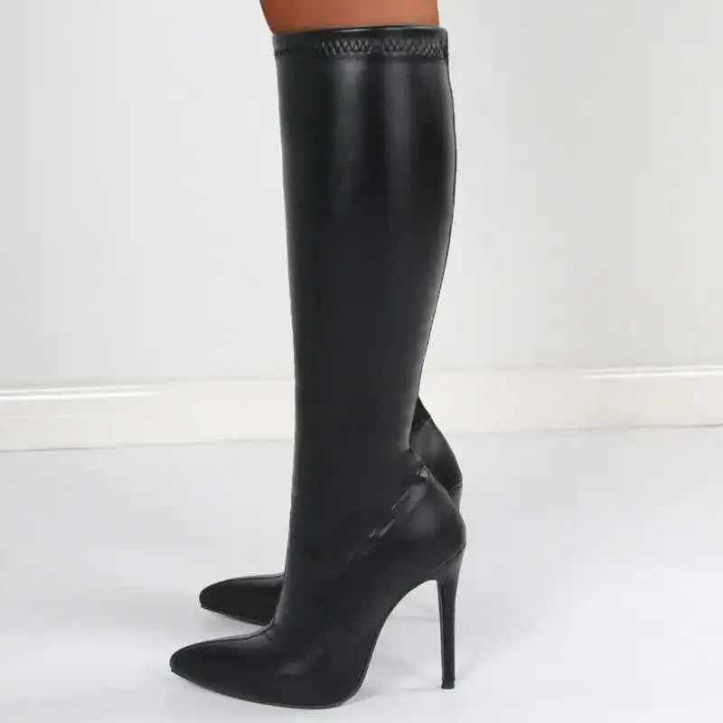 Black Knee High Boots