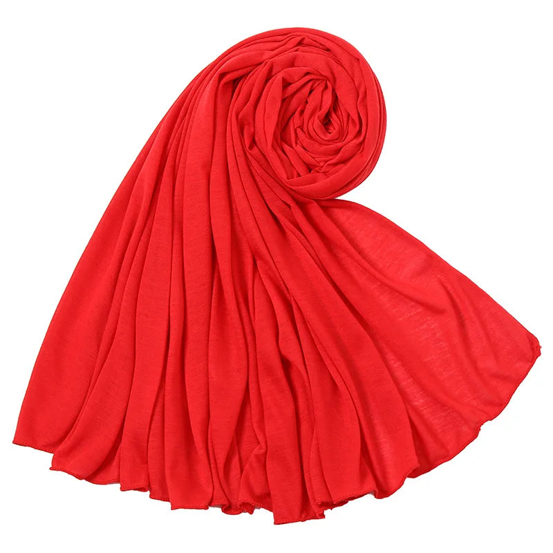 Soft Hijabs Scarf Shawl Plain Cotton Jersey Scarves
