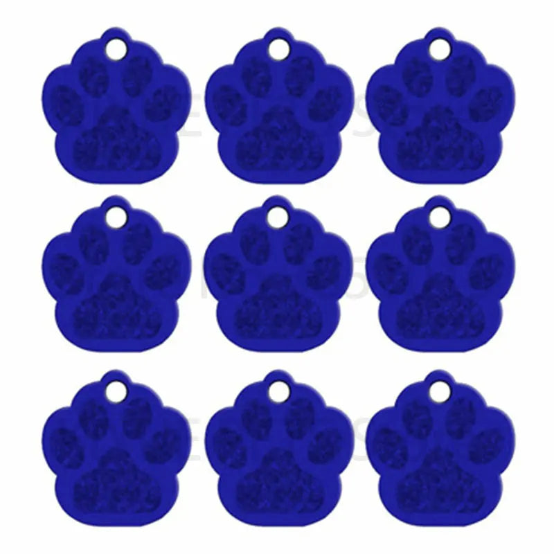 100Pcs Paw Pet Dog ID Tag