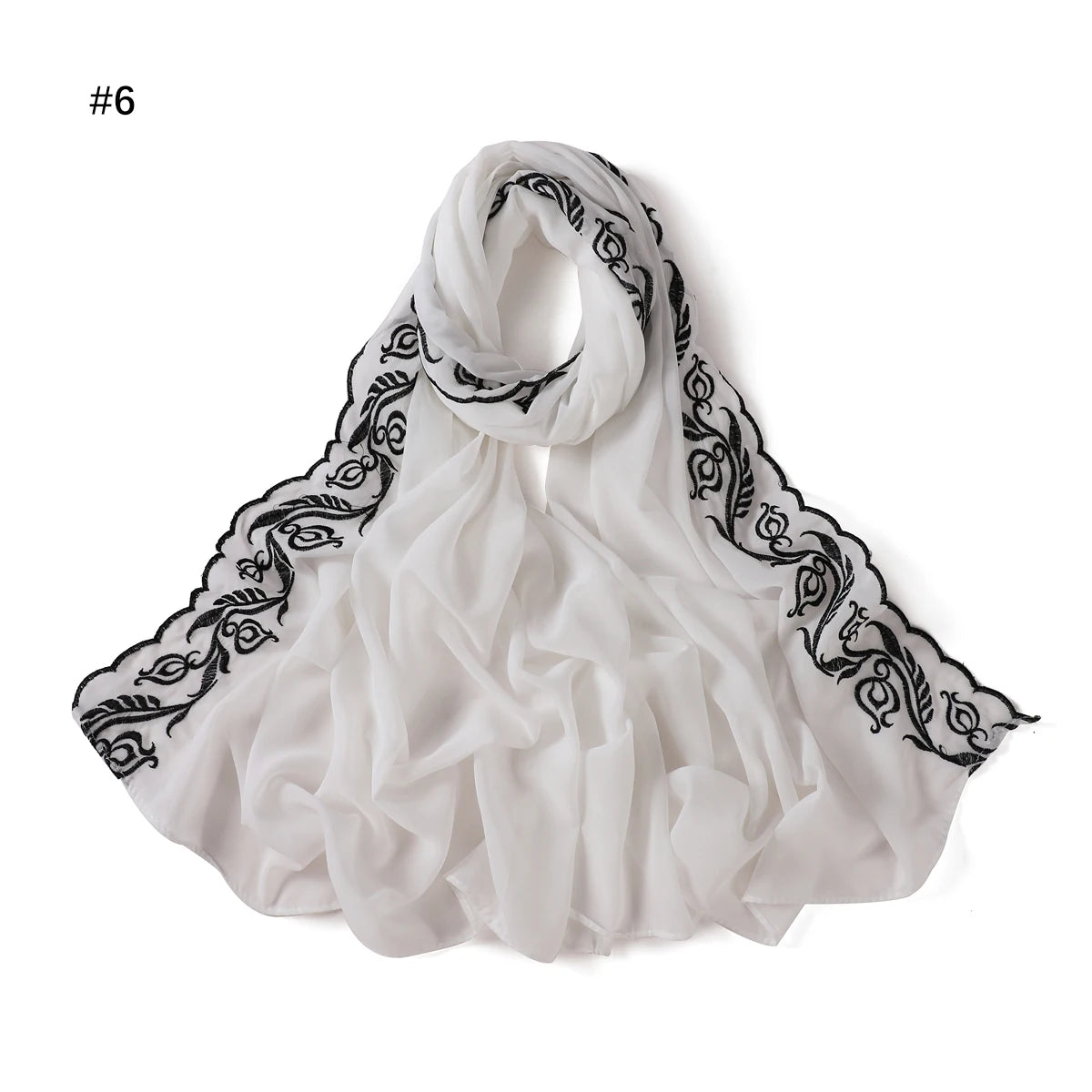 Embroidery Chiffon Scarf Hijab