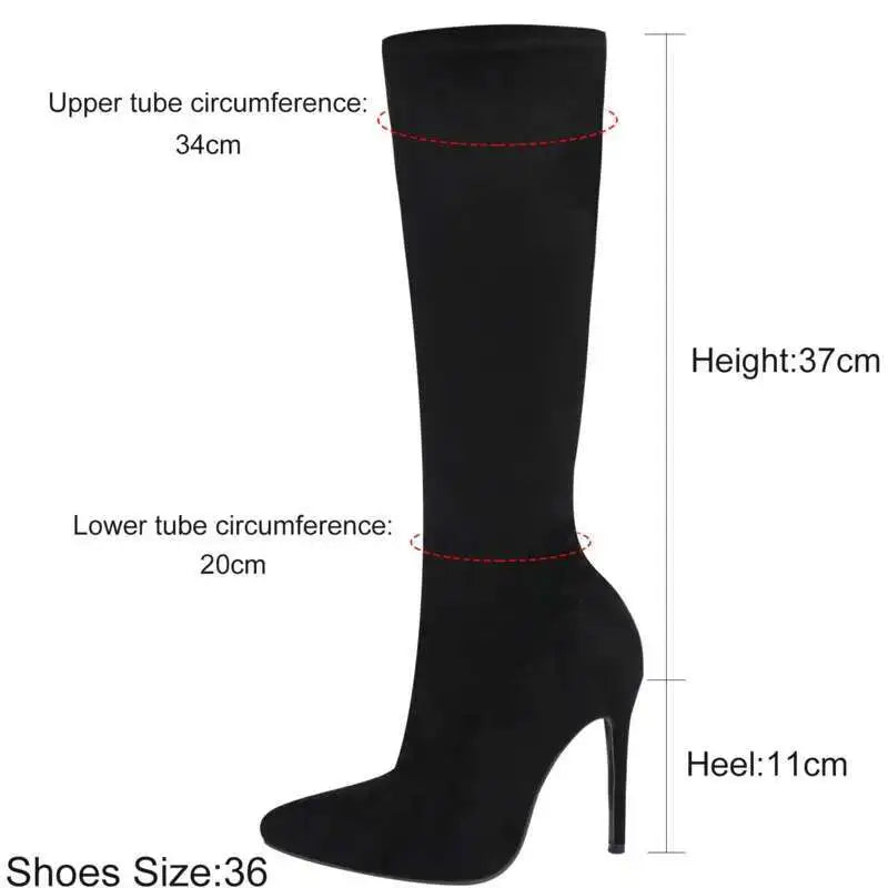 Black Knee High Boots