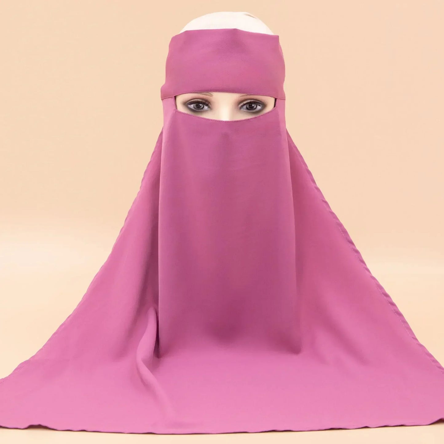 Plain Nida Niqab Tie back Face Cover
