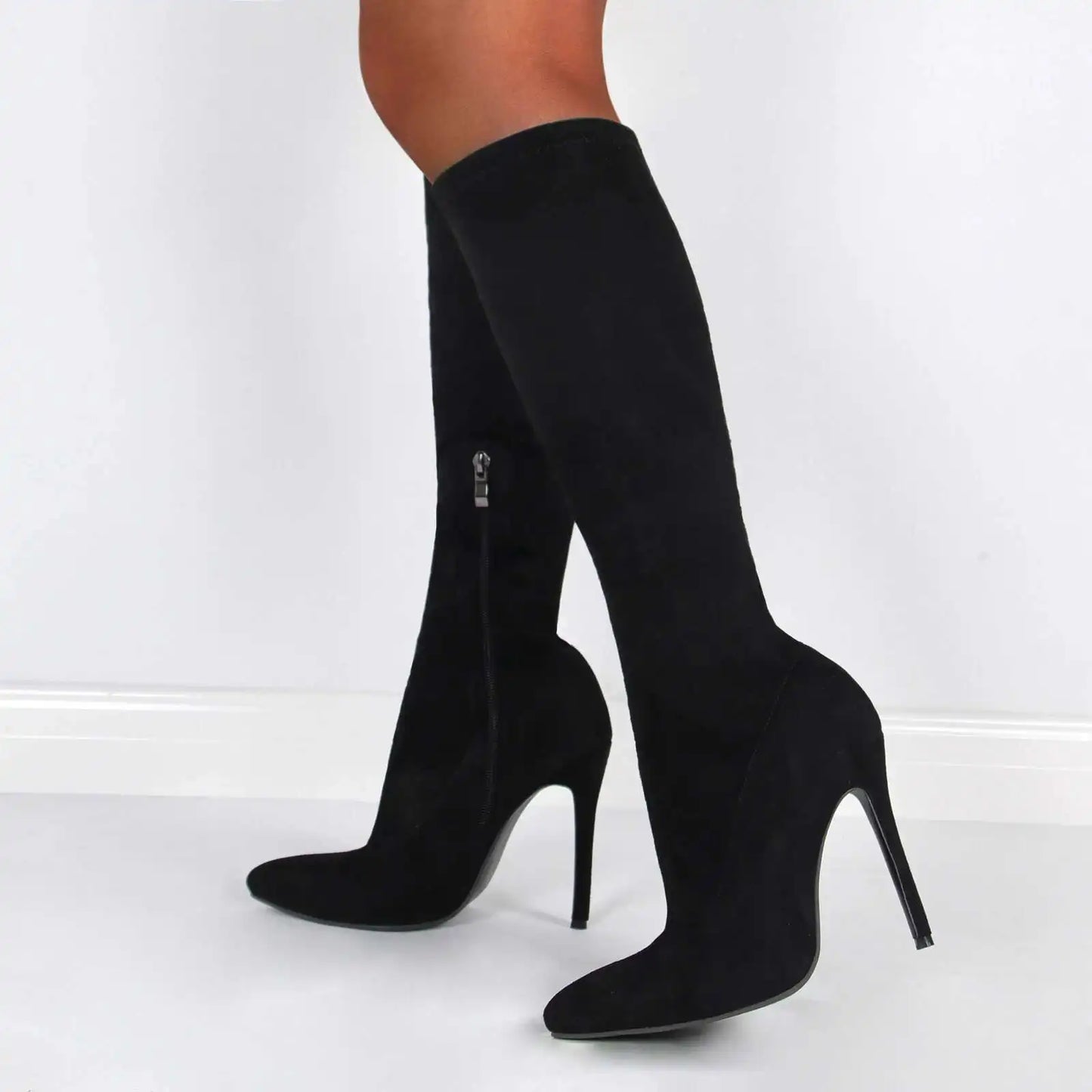 Black Knee High Boots