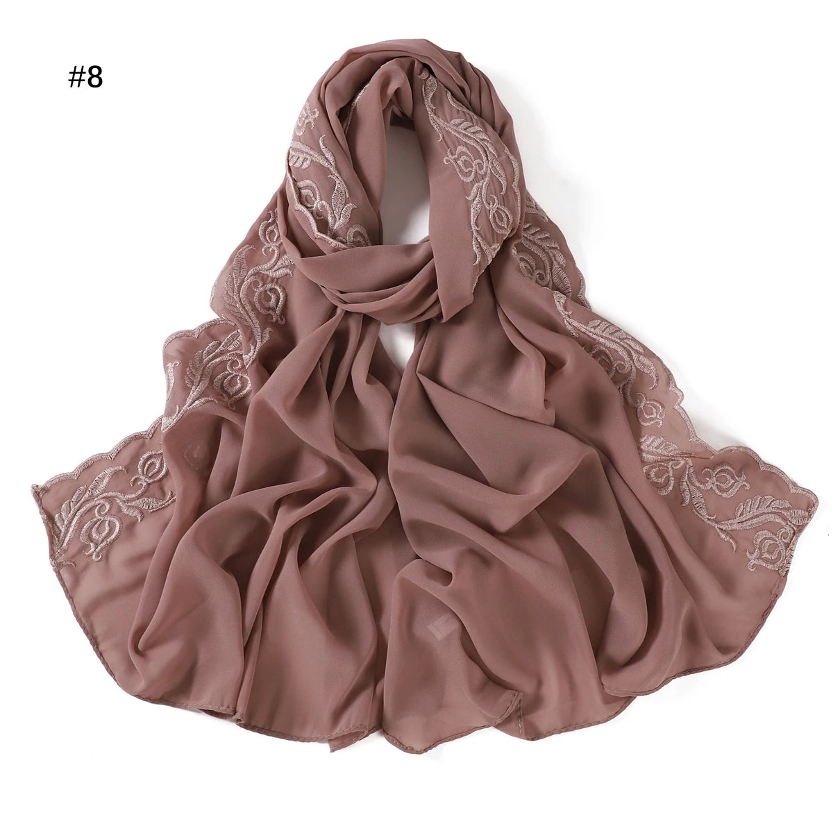 Embroidery Chiffon Scarf Hijab