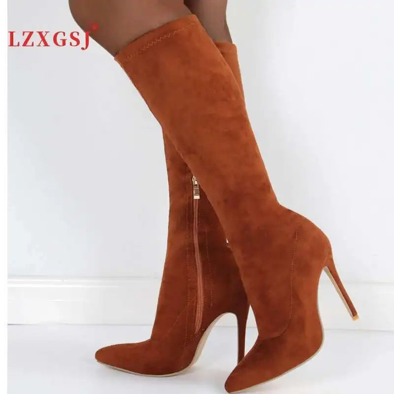 Black Knee High Boots