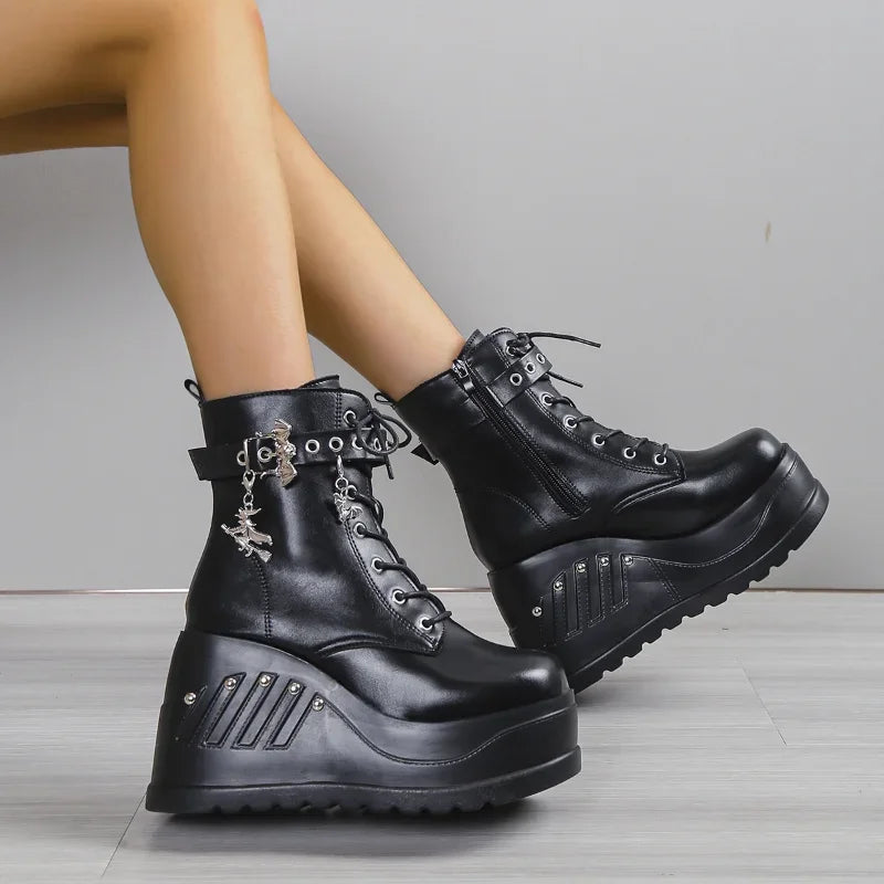 Punk Goth Platform Heels