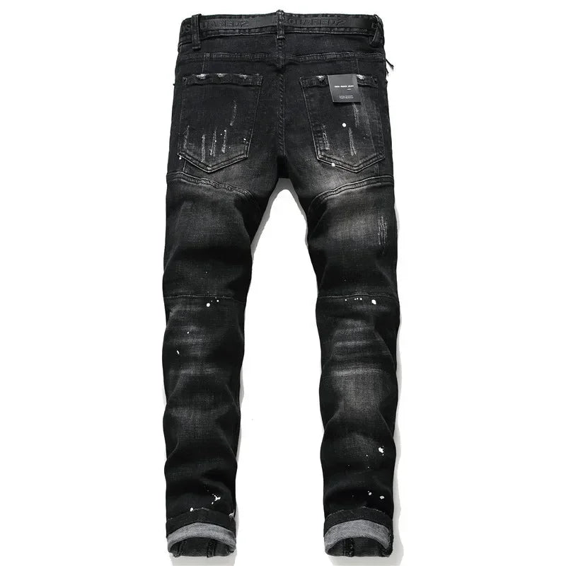 Men Long Denim Pencil Pants