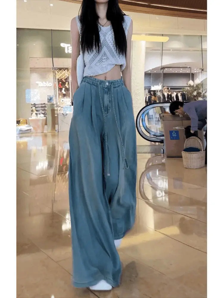 Drape Wide Leg Jeans