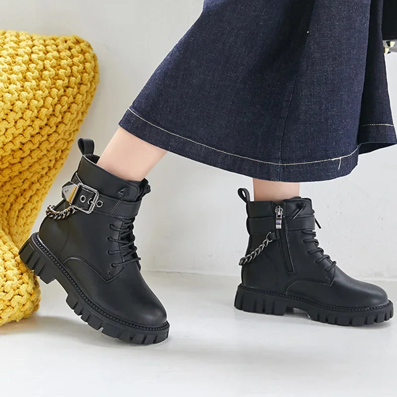 Girls Soft Sole Casual Ankle Boots