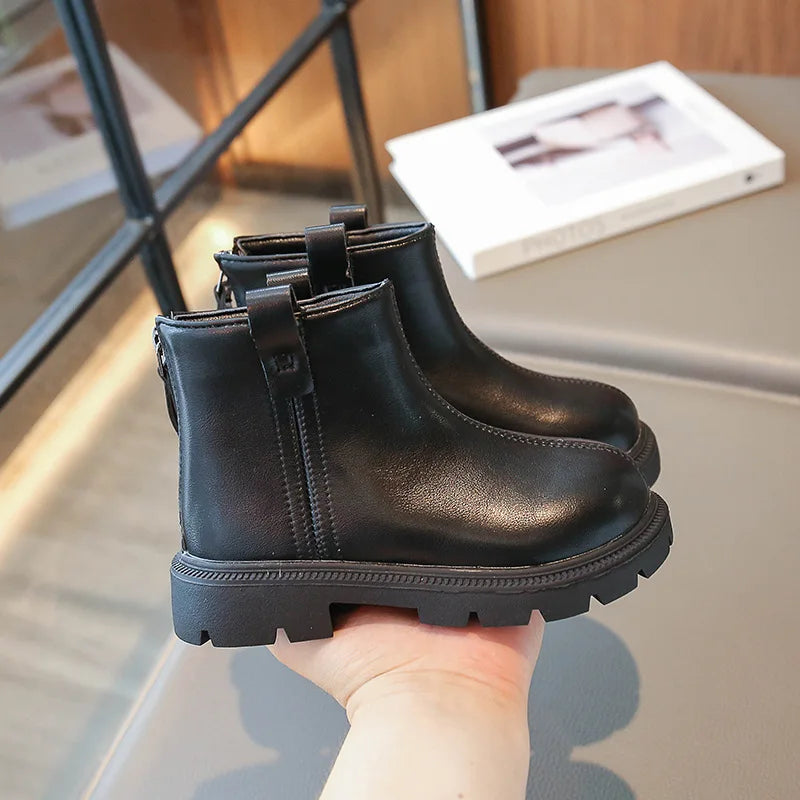 Kids Vintage Leather Boots Girls