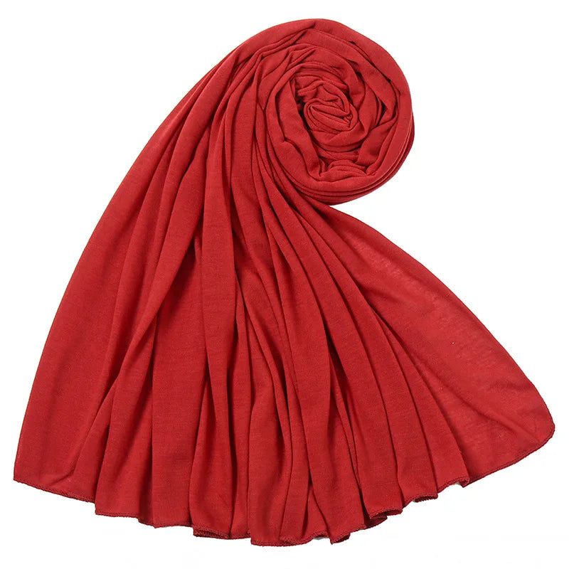 Soft Hijabs Scarf Shawl Plain Cotton Jersey Scarves