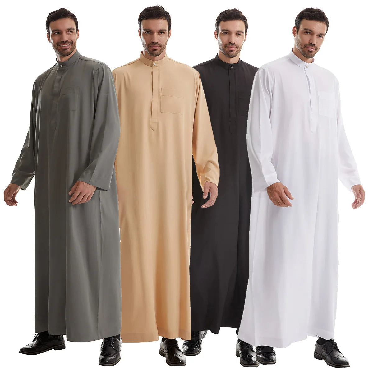 Muslim Abaya Prayer Kaftan Men Kimono Dishdasha