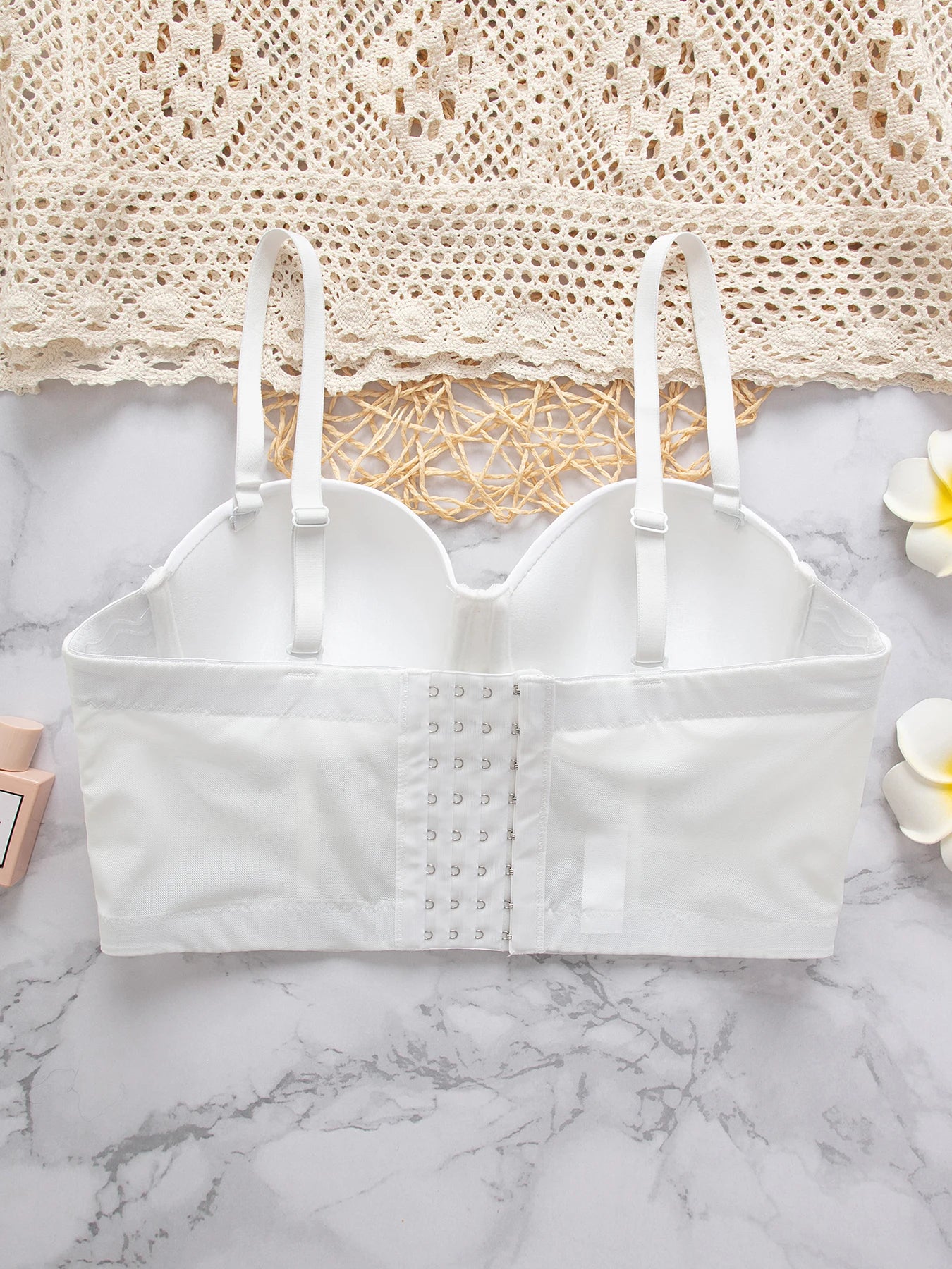 Solid Color Simplicity Elegant New Shoulder Strap Gauze Bra