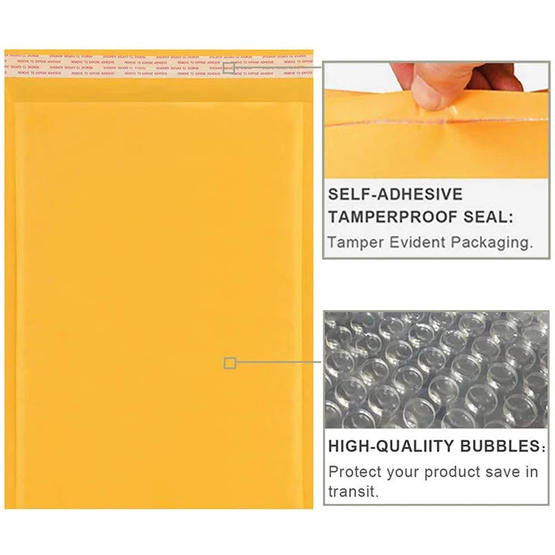 50PCS/Lot Kraft Paper Bubble Envelopes