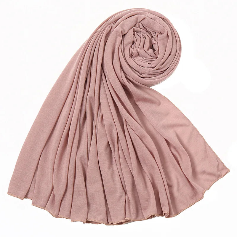 Soft Hijabs Scarf Shawl Plain Cotton Jersey Scarves